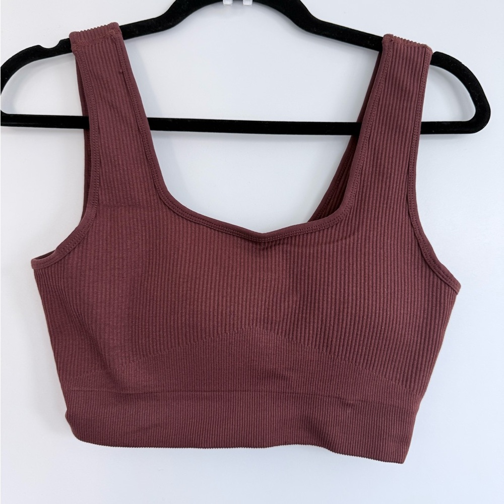 Cinnamon Brown Ribbed Two-Piece Set - Picture 3 of 11